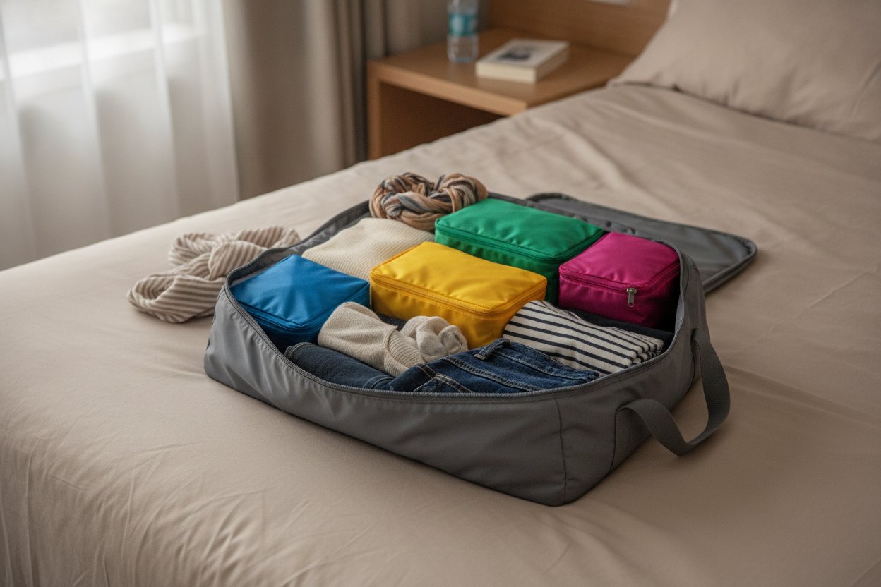 Beg pakaian lipat dan packing cube bajet bawah RM50 untuk elak baju kedut