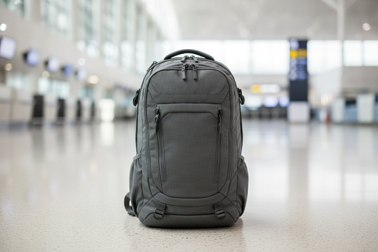 Backpack laptop Thule premium untuk travel di lapangan terbang