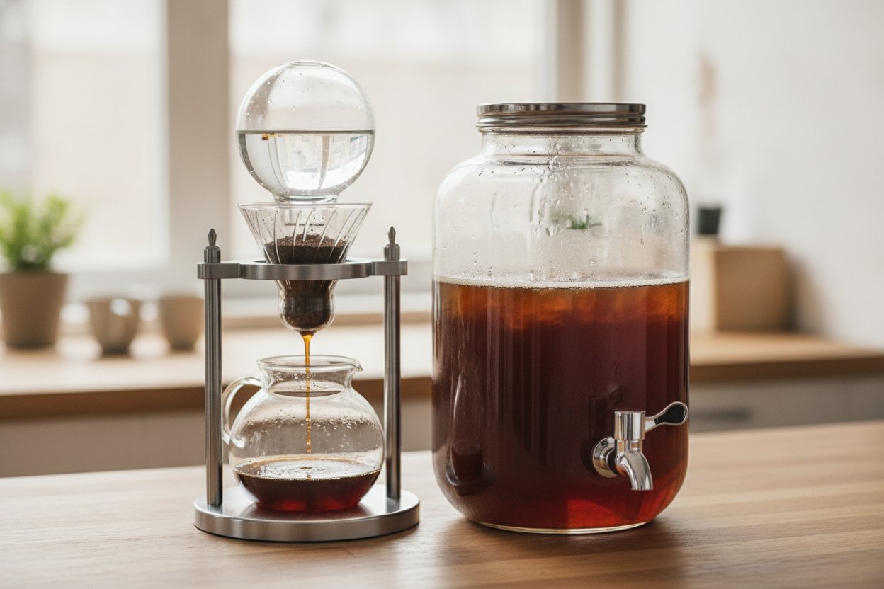 Dispenser cold brew besar dan slow drip tower