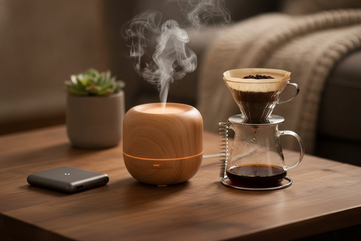 Hadiah unik RM50 hingga RM150 aroma diffuser dan set brew kopi