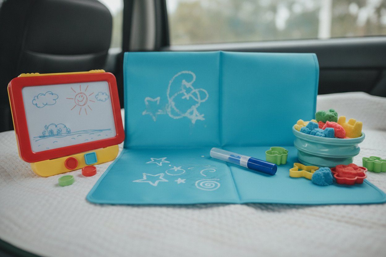 Mainan perjalanan kanak-kanak bebas comot water doodle mat dan kinetic sand