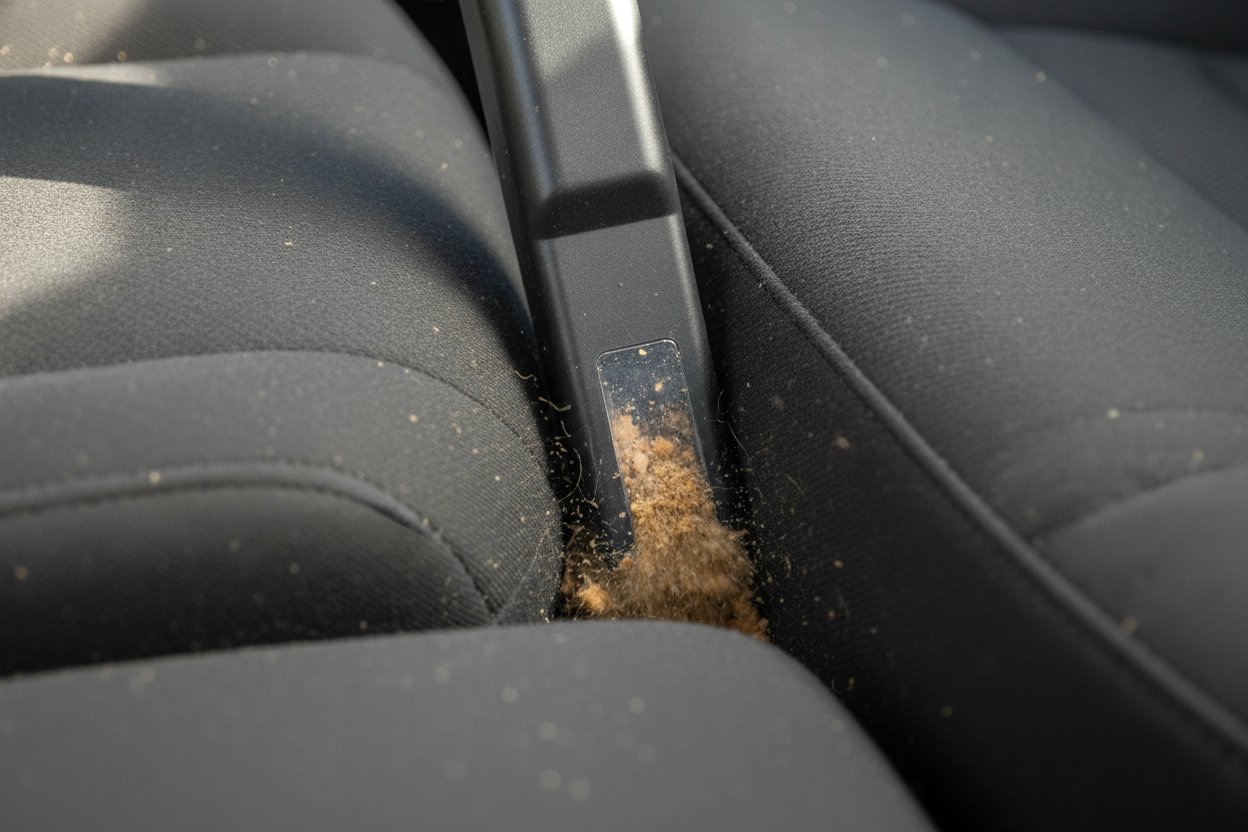 Vakum kereta bersihkan celah seat dan habuk